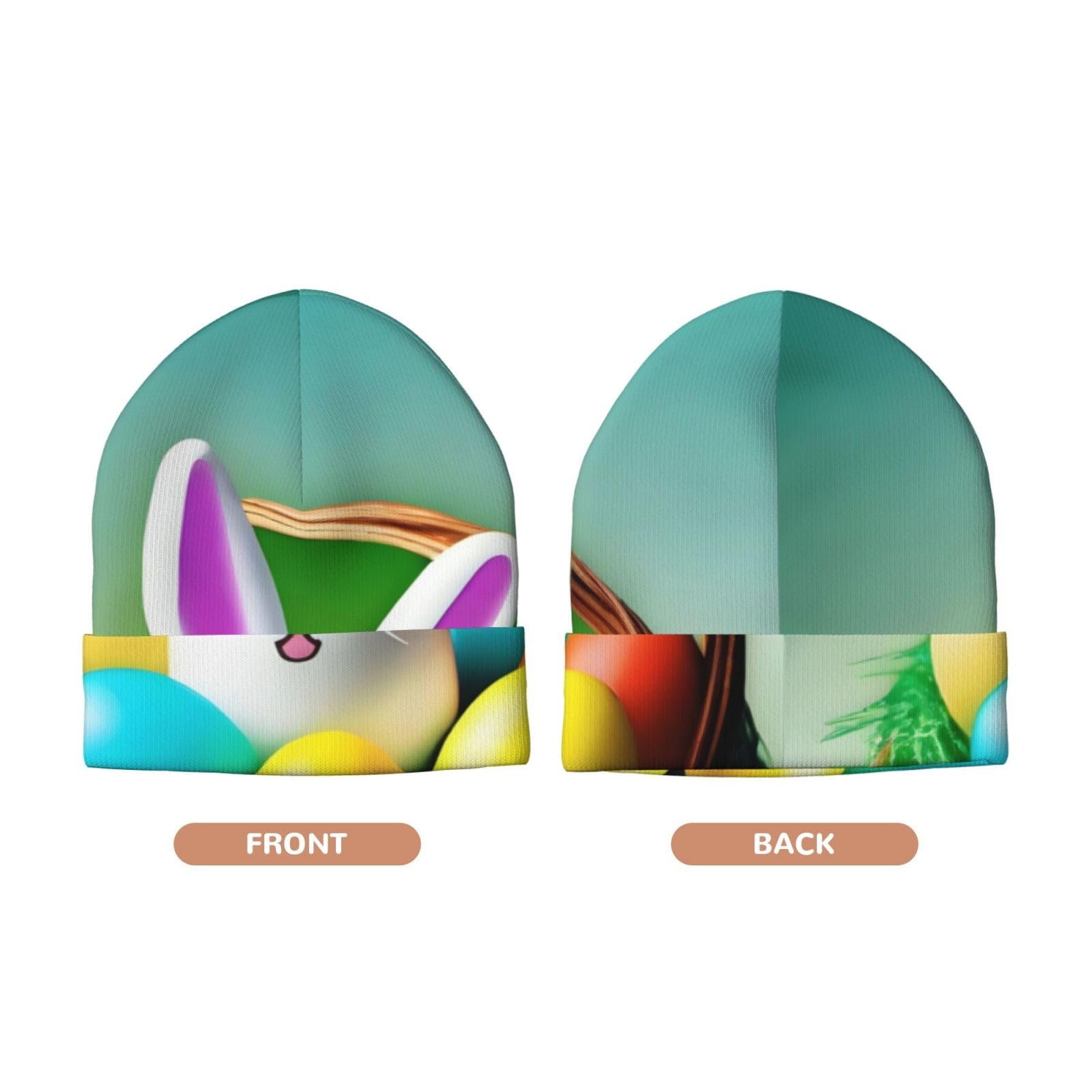 Вязаная шапка DngSer с принтом Пасхальной радости, теплая, фото №2