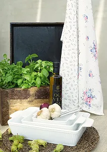 Набор форм для выпечки GreenGate Alice Прямоугольные 2 шт. Белые synthetic.ua - Фото 1