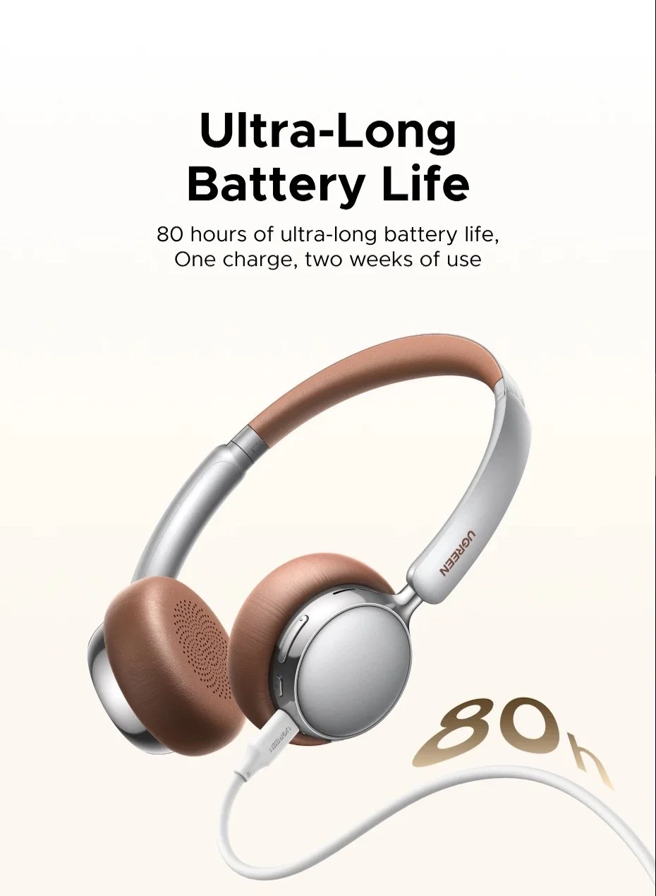 Наушники Ugreen Studio Plus ANC BT6.0 80ч Multipoint Black, фото №8 Наушники Ugreen Studio Plus ANC BT6.0 80ч Multipoint Black, фото №8