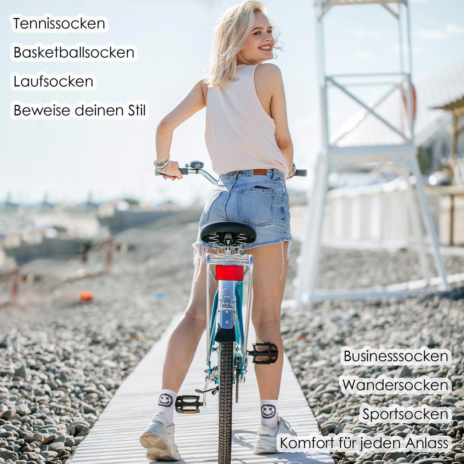 Носки теннисные Женские 39-42 Спортивные Носки Хлопковые Носки с мотивом смайлика, 6 пар, фото №7