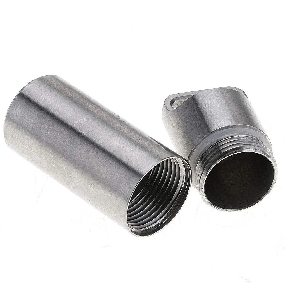 Коробка для таблеток SuperglockT Mini, нержавіюча сталь, водонепроникна, міні-капсула, аварійний інструмент, фото №4