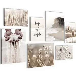 Настінні картини Novart Boho Sand Beach N035371a 7 сучасних атмосферних картин Бежевий - Фото 1