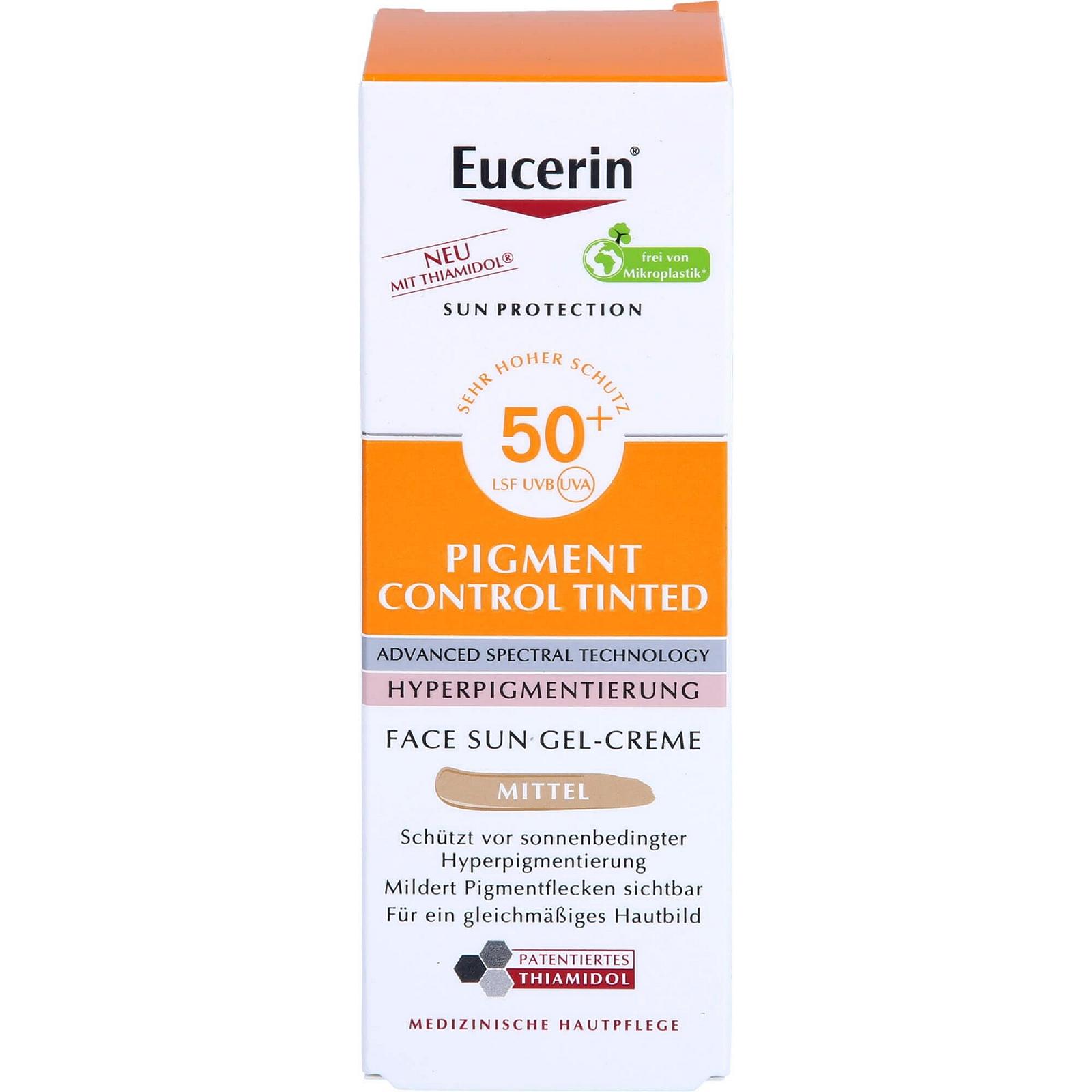 Сонцезахисний флюїд для обличчя Eucerin Pigment Control Tinted SPF 50+ тонуючий 50 мл, фото №1