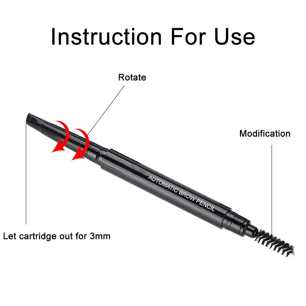 Олівець для брів 5 кольорів Водостійкий гель для брів Dark C, фото №5 Олівець для брів 5 кольорів Водостійкий гель для брів Dark C, фото №5