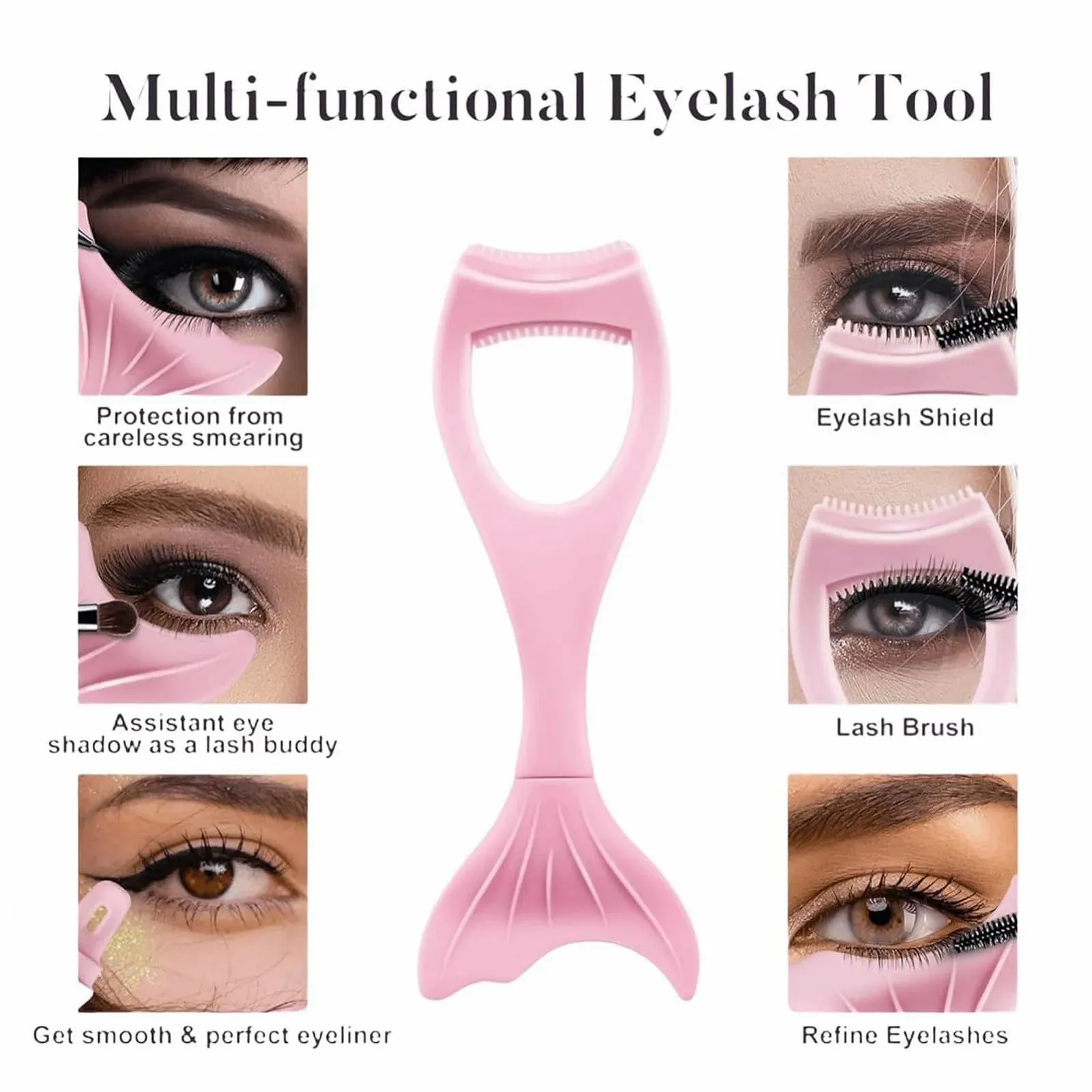 Інструмент для розділення вій Багатофункціональна силіконова лінійка 3-в-1 для вечірок побачень на кожен день, фото №4