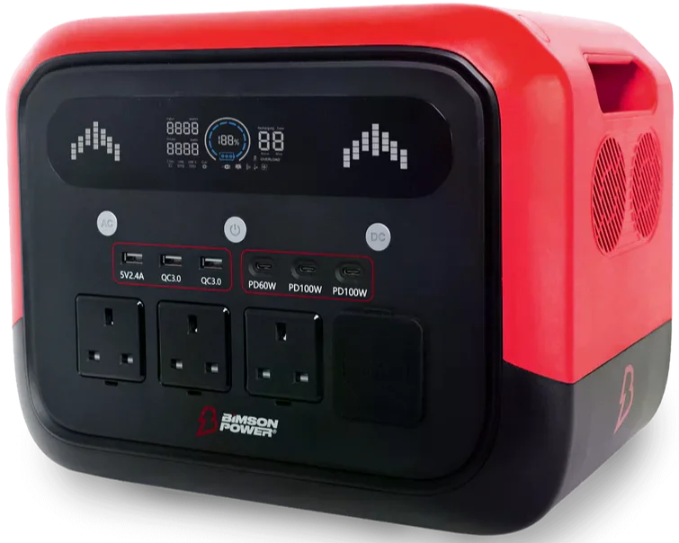 Зарядная станция Bimson Power BP1200PPS 2400 Вт / 1200 Вт / 1024 Вт*ч / LiFePO4 / Быстрая зарядка, фото №3 Зарядная станция Bimson Power BP1200PPS 2400 Вт / 1200 Вт / 1024 Вт*ч / LiFePO4 / Быстрая зарядка, фото №3