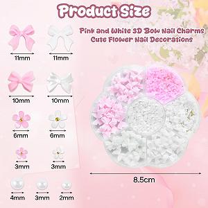 Прикраси для нігтів, Милі бантики Квіти, Акрилові квіткові намистини synthetic.ua - Фото 1