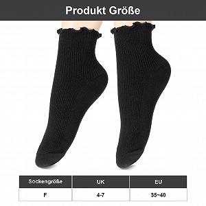 Носки с рюшами, 6 пар, Женские носки Хлопковые носки Мягкие Удобные Дышащие Вязаные носки Элегантные носки принцессы Женские носки-следки для женщин и девушек synthetic.ua - Фото 1