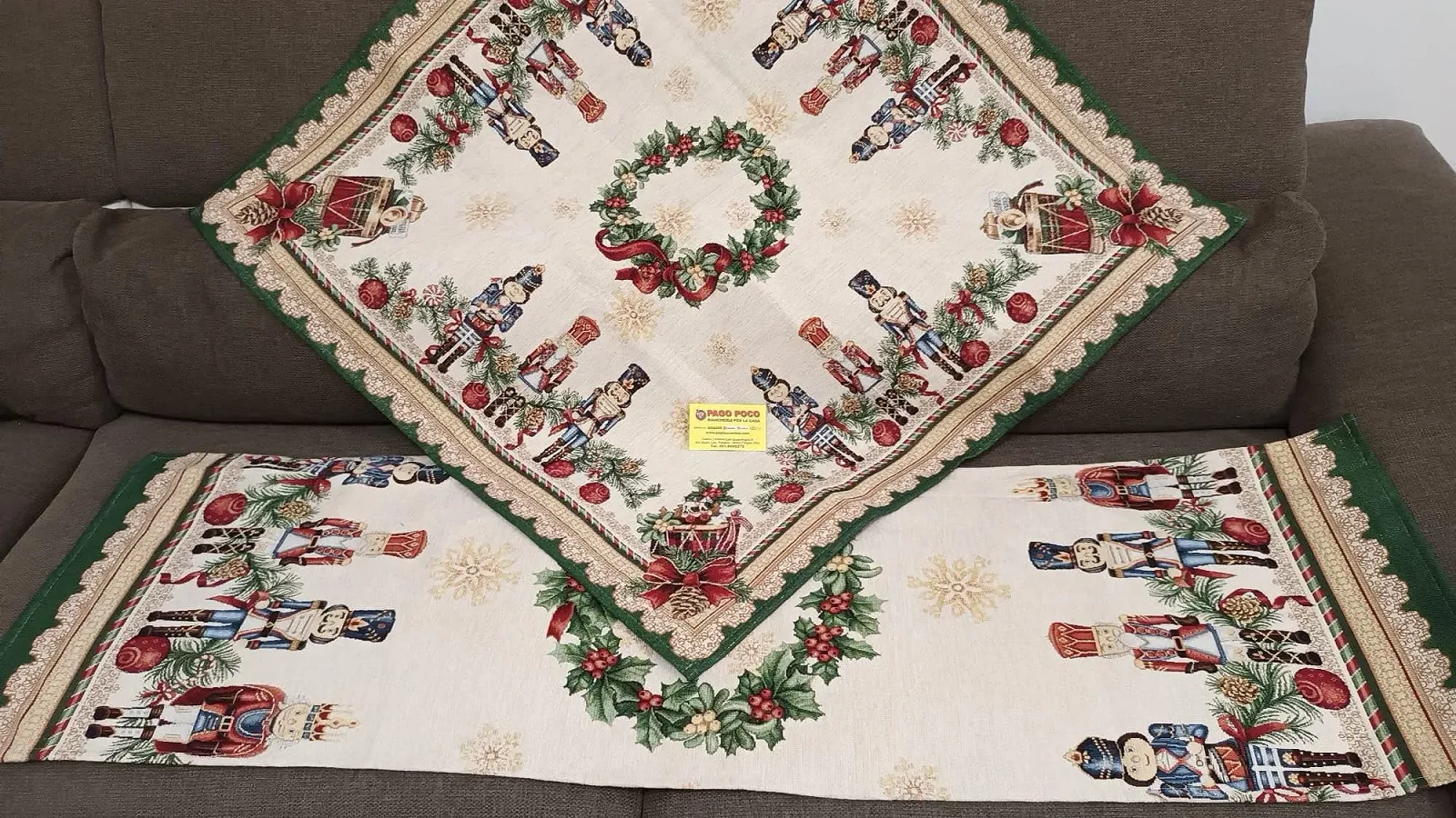 Ранер Nutcracker Tapestry 90 x 90 см Натуральний, фото №5