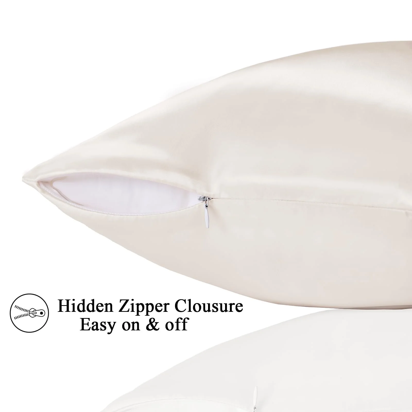 Набор наволочек Vielit 2 шт. Сатин 40 x 80 см с молнией, бежевый, фото №4 Набор наволочек Vielit 2 шт. Сатин 40 x 80 см с молнией, бежевый, фото №4