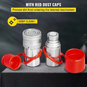 Швидкоз'ємна гідравлічна муфта VEVOR 1/2" (2шт.) Сірий synthetic.ua - Фото 1