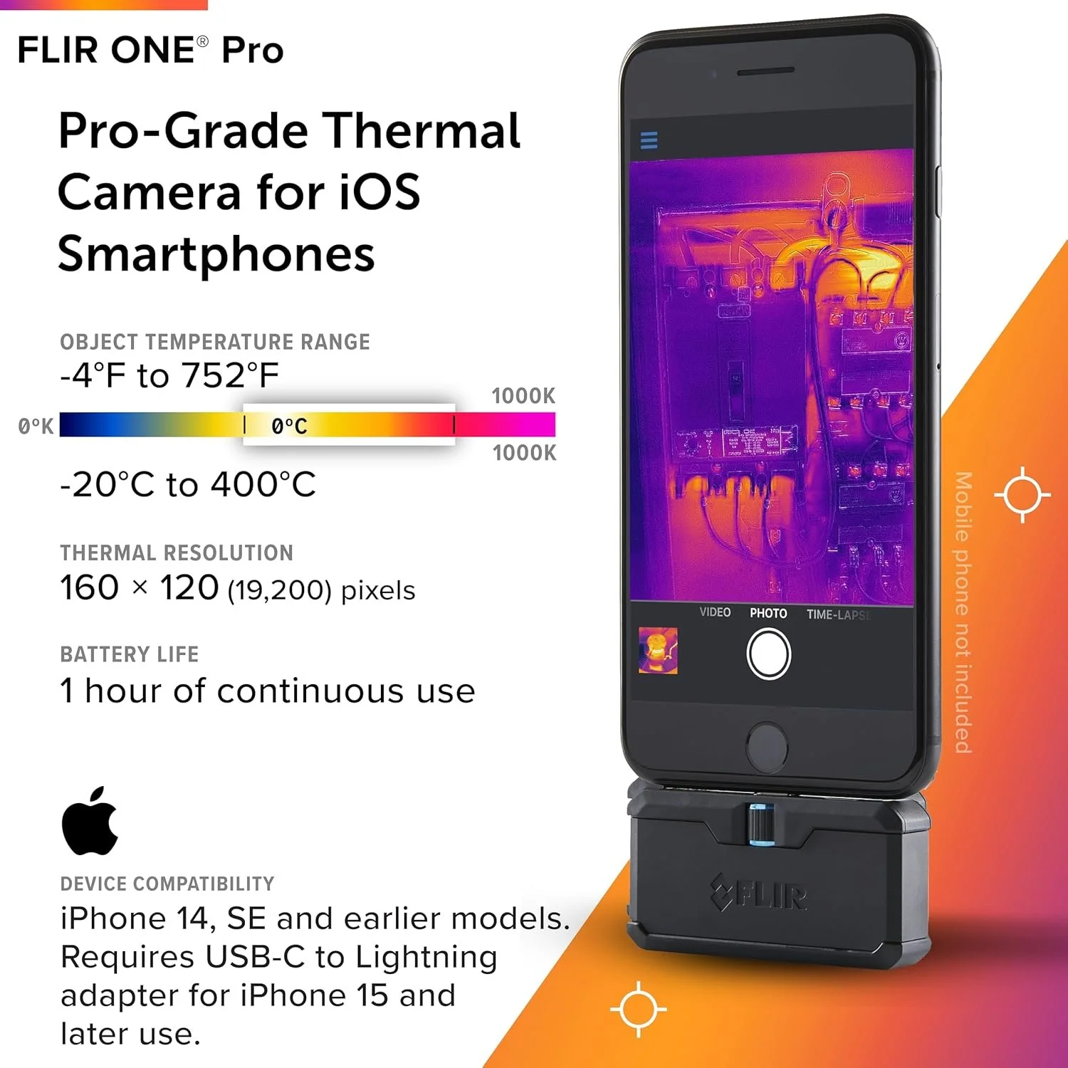 Тепловизионная камера FLIR ONE Pro Черный, фото №5