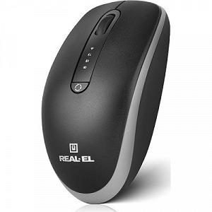 Мышка REAL-EL RM-455W Wireless/Bluetooth Black/Gray (EL123200047) цена на synthetic.ua - Фото 1 Мышка REAL-EL RM-455W Wireless/Bluetooth Black/Gray (EL123200047) synthetic.ua - Фото 1