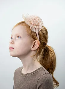 Обруч на голову с большим цветком Kate Grapefruit Sorbet synthetic.ua - Фото 1