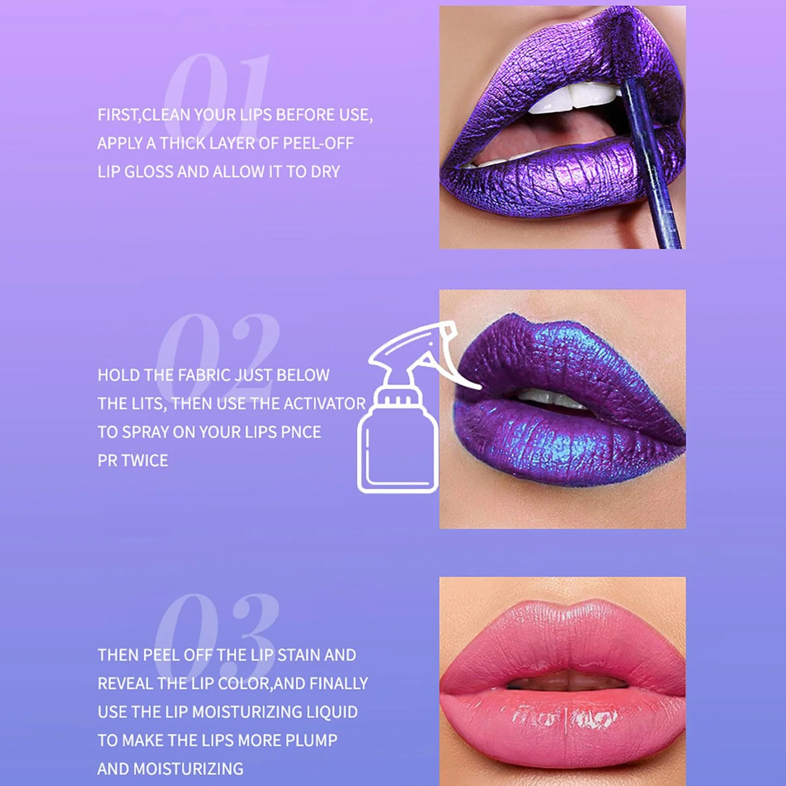 Тип для губ CHSEEO 6 цветов Набор Magic Tattoo Lip Gloss #1, фото №3 Тип для губ CHSEEO 6 цветов Набор Magic Tattoo Lip Gloss #1, фото №3