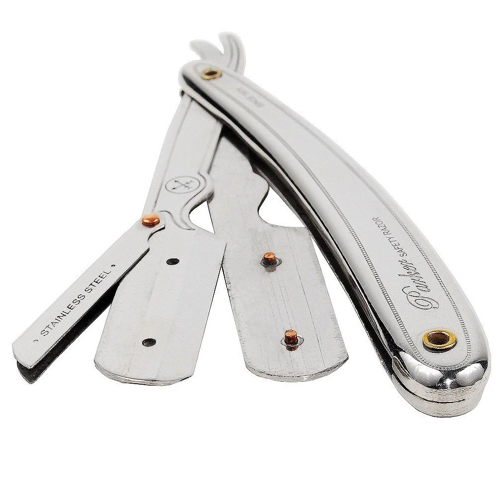 Бритва шаветта Parker 31R нержавеющая сталь и 5 лезвий Shark Super Stainless, фото №2 Бритва шаветта Parker 31R нержавеющая сталь и 5 лезвий Shark Super Stainless, фото №2