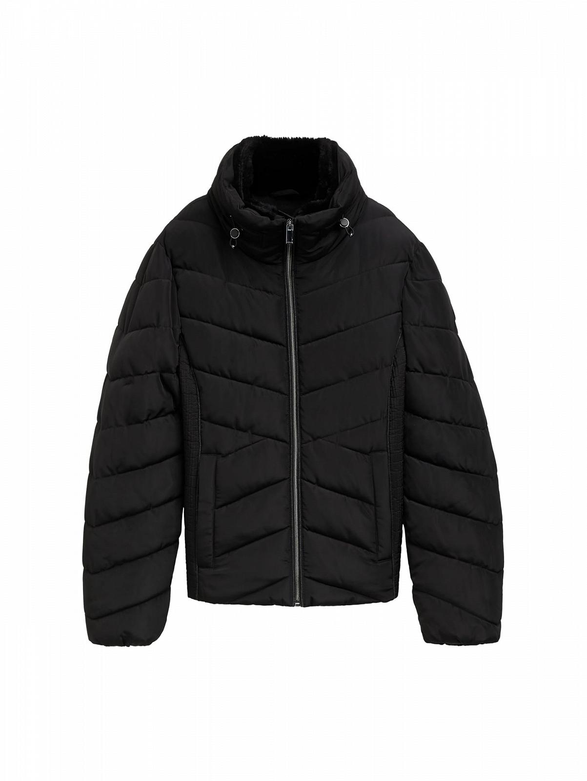 Женская зимняя куртка TOM TAILOR Puffer с искусственным мехом на воротнике, фото №4