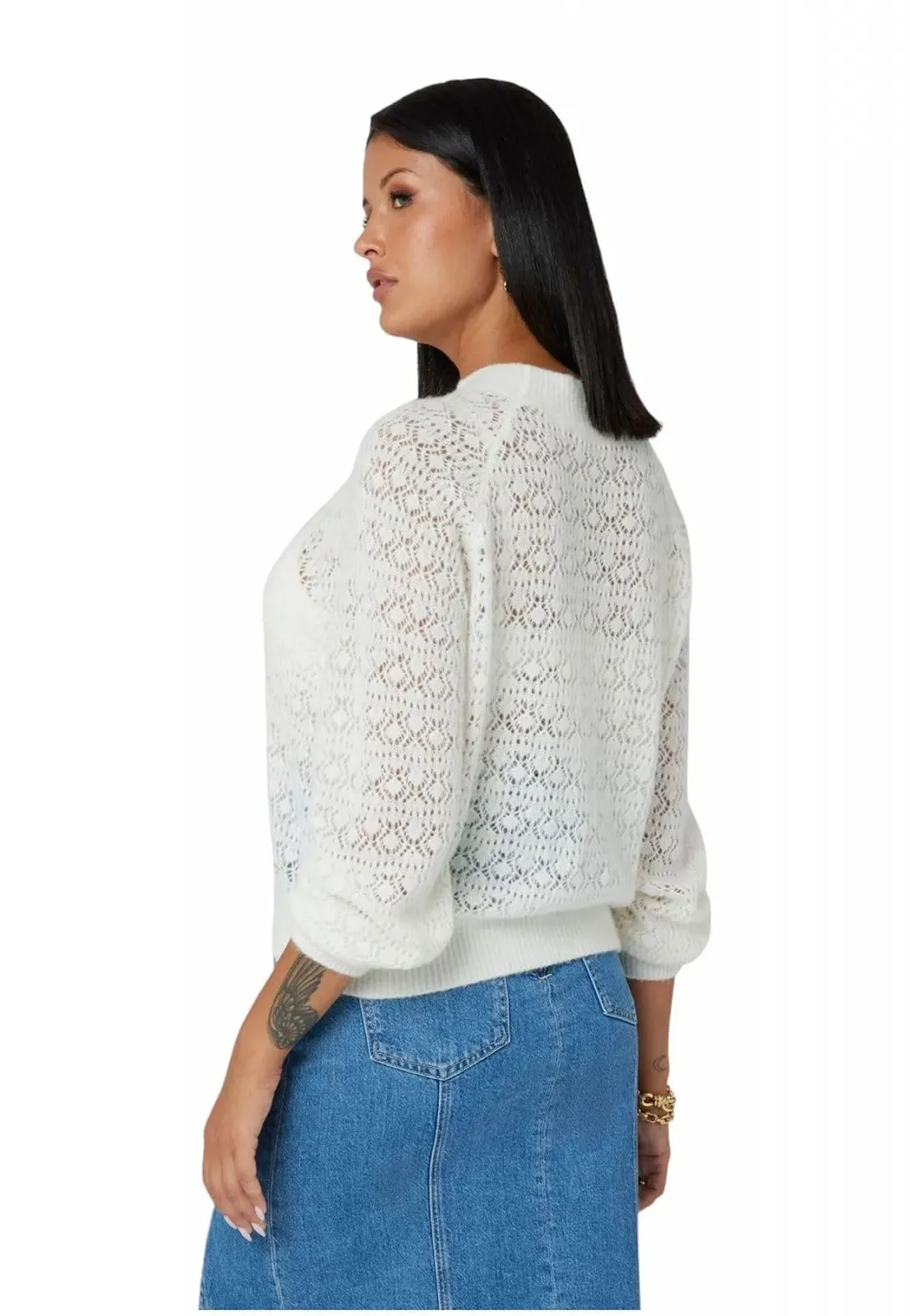 Вовняний пуловер GUESS Kensley W4BR22 Z3HQ0 кремовий, S, фото №4