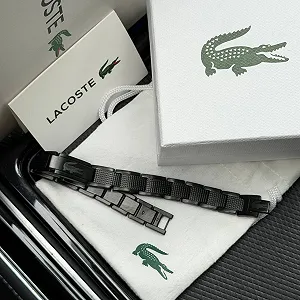 Чоловічий браслет Lacoste Metropole Bracelet, Black synthetic.ua - Фото 1