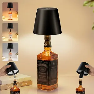 Настільна світлодіодна лампа для пляшок LED Bottle Lamp Wireless Battery IP54 Full Metal 5300 mAh - Фото 1