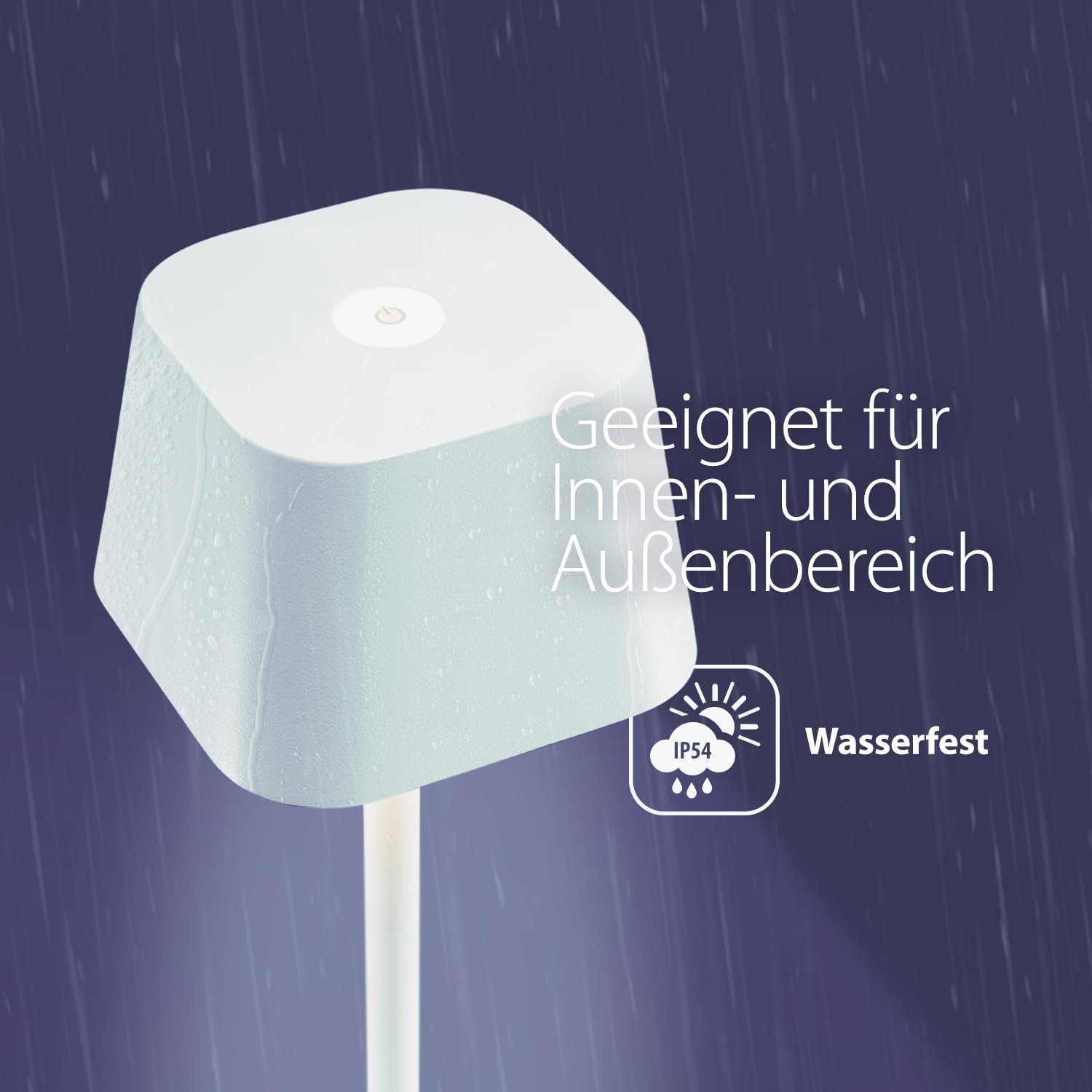 Настільна лампа SECURIT Georgina LED Дивмована Бездротова USB 38x11x11 см Біла, фото №4