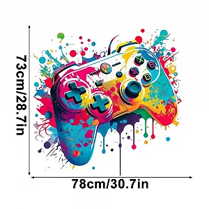 Наклейка на стіну milaosk 3D Геймер Кольорова synthetic.ua - Фото 1