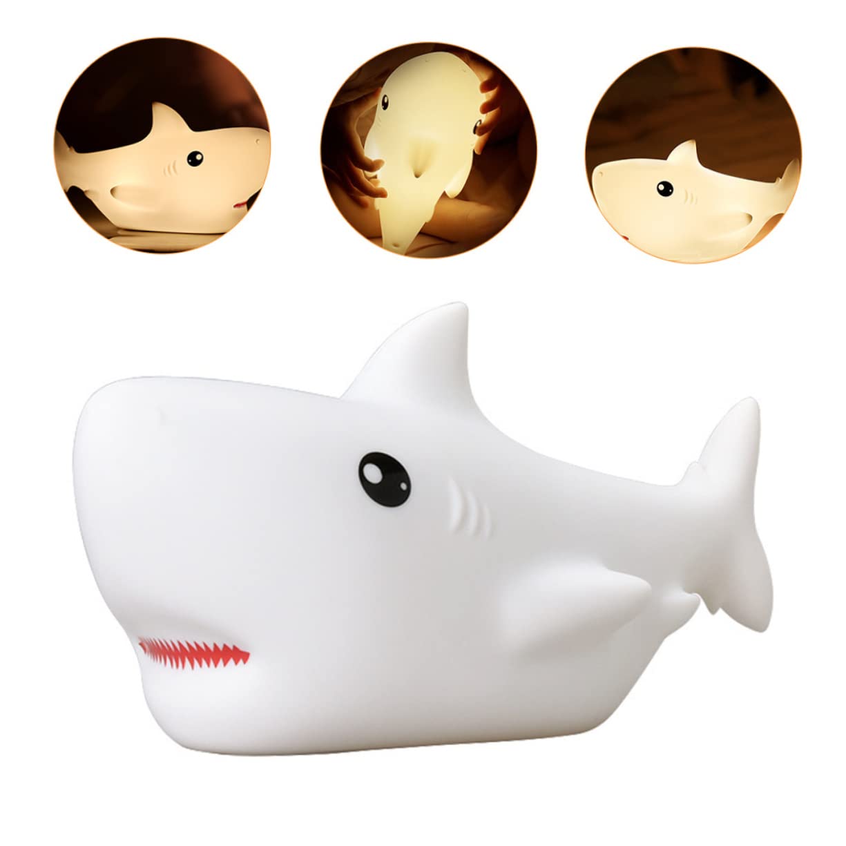 Лампа HEMOTON Shark Children's Room Lamp LED Ночной светильник Animal Animal Lamp White Baby Light ABS, фото №3