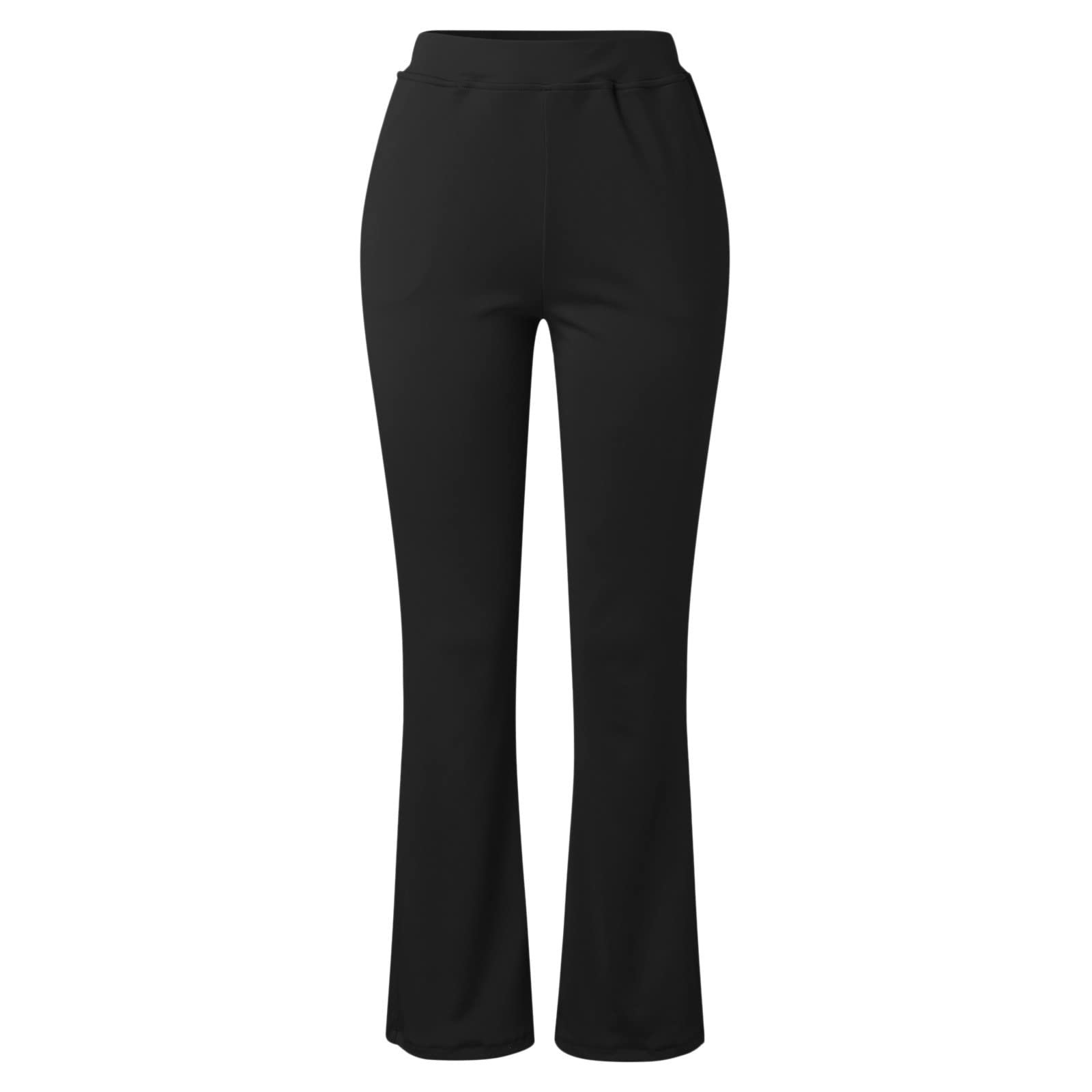 Штаны Женские Черный High Waist, Флисовая подкладка, фото №4