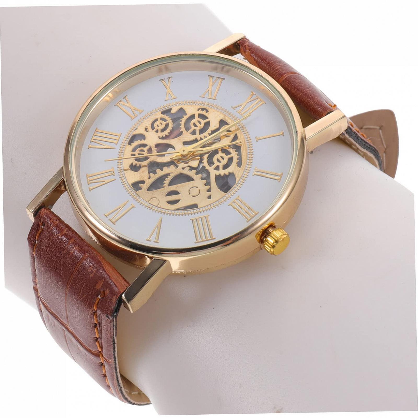 Годинник LIFKOME Жіночий Популярний Чоловічий Унісекс Ретро Коричневий, фото №4