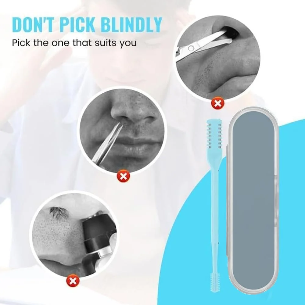 Ручний KBRPEY Удосконалений інструмент для видалення волосся з ніздрів Подвійний інструмент 360° Поворотний, фото №7