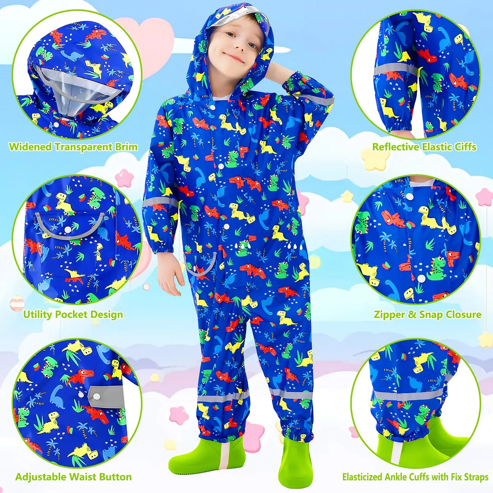 Дитячий дощовик Domueay, фото №4 Дитячий дощовик Domueay, фото №4