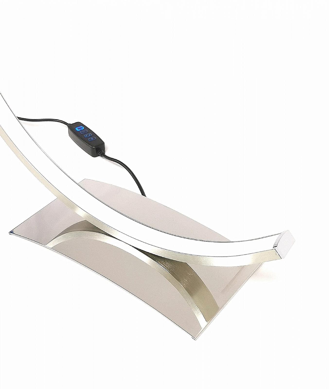 Настільна лампа Trango Moonlight 2019-03S з регулюванням яскравості та кольору CCT 3000K-6500K, LED 12.5 Вт матовий нікель/хром, фото №7