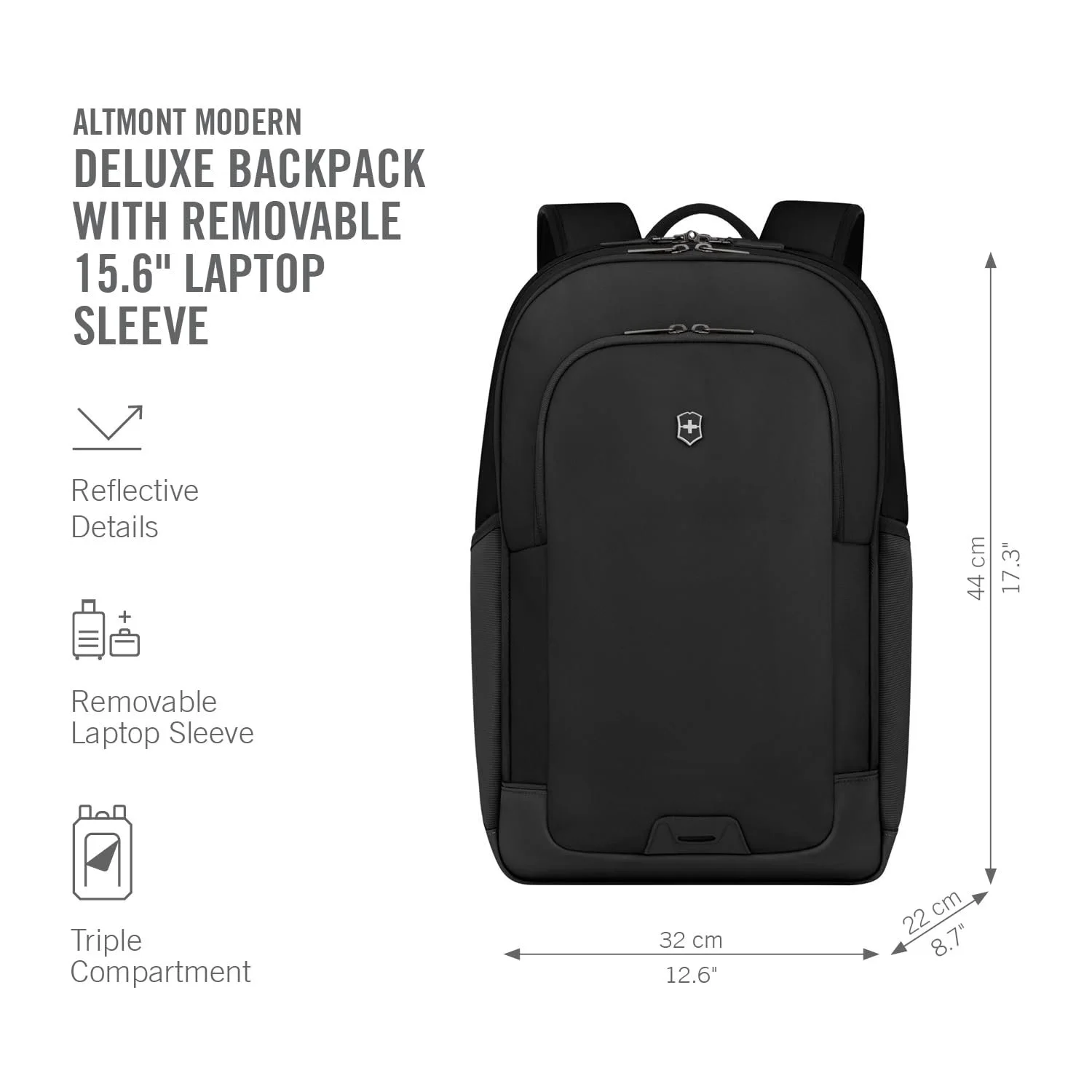 Рюкзак для ноутбука Victorinox Altmont Modern Deluxe 15.6 дюйма Black, фото №2 Рюкзак для ноутбука Victorinox Altmont Modern Deluxe 15.6 дюйма Black, фото №2