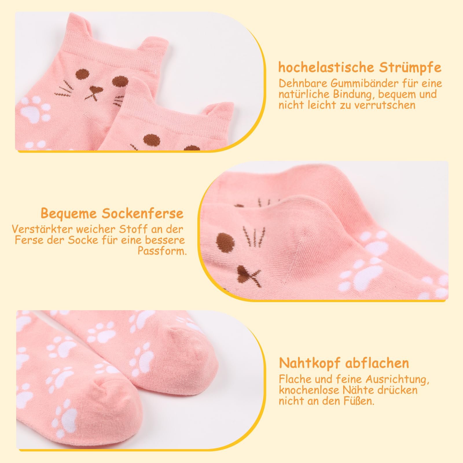 Носки с котами для женщин 38-43 Хлопок с милыми кошачьими носками Серый, фото №4