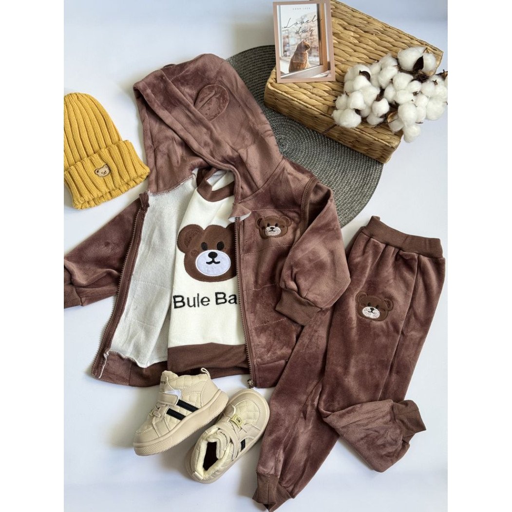 Дитячий костюм-трійка теплий Bule Baby від 80 до 110 см, фото №11