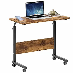 Столик для ноутбука SogesHome с регулировкой высоты, на колесиках, для кровати, дивана, больницы, ухода, чтения, для еды - Фото 1