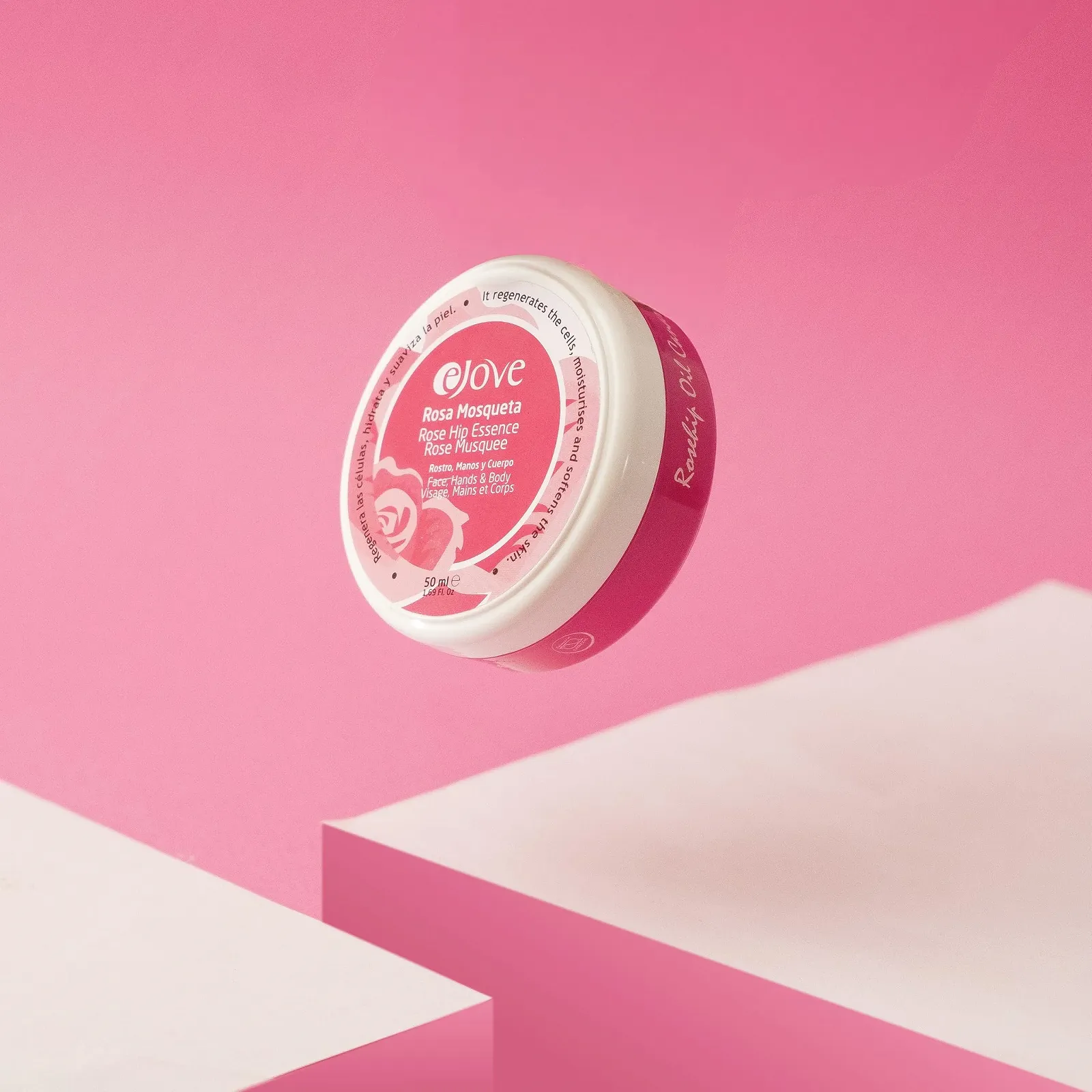 Крем для рук Ejove Rose Карабин 50 мл Увлажняющий уход для рук с ароматом розы, регенерирующий крем для чувствительной и сухой кожи, успокаивающий уход с экстрактом розы, фото №5