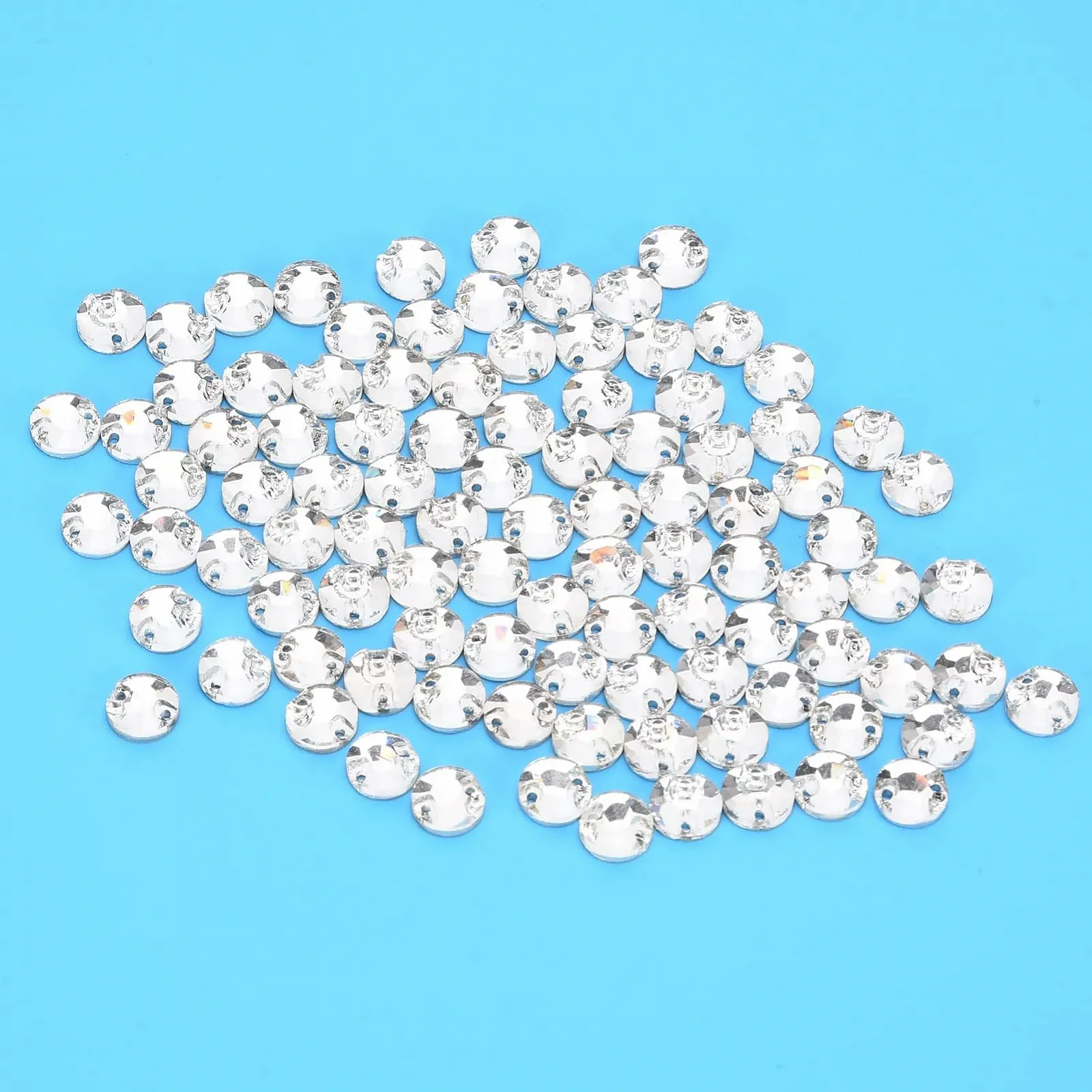 Стразы Прозрачные Кристаллы с плоской задней частью 8 мм, фото №8