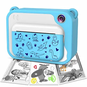 Цифровой фотоаппарат моментальной печати 1080P 2.4" с картой 32GB и 3 рулонами бумаги synthetic.ua - Фото 1