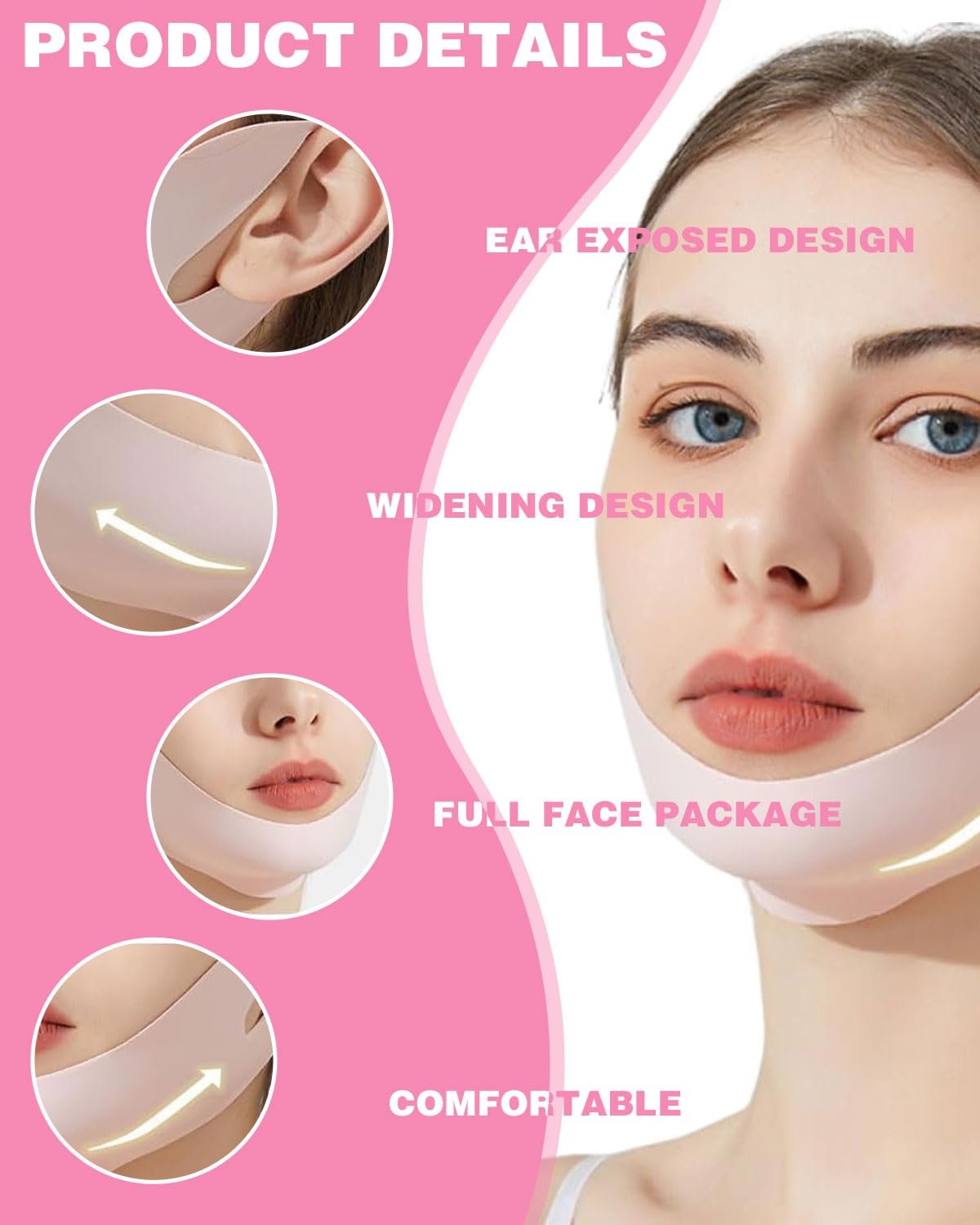 Наклейки для подтяжки лица TPZORJX, 80 шт, с V-образной маской, фото №3 Наклейки для подтяжки лица TPZORJX, 80 шт, с V-образной маской, фото №3