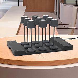 Настільна LED лампа Lumisky EMILY ROCK Wireless 25 см із зарядною платформою Набір 9 шт. Біла synthetic.ua - Фото 1