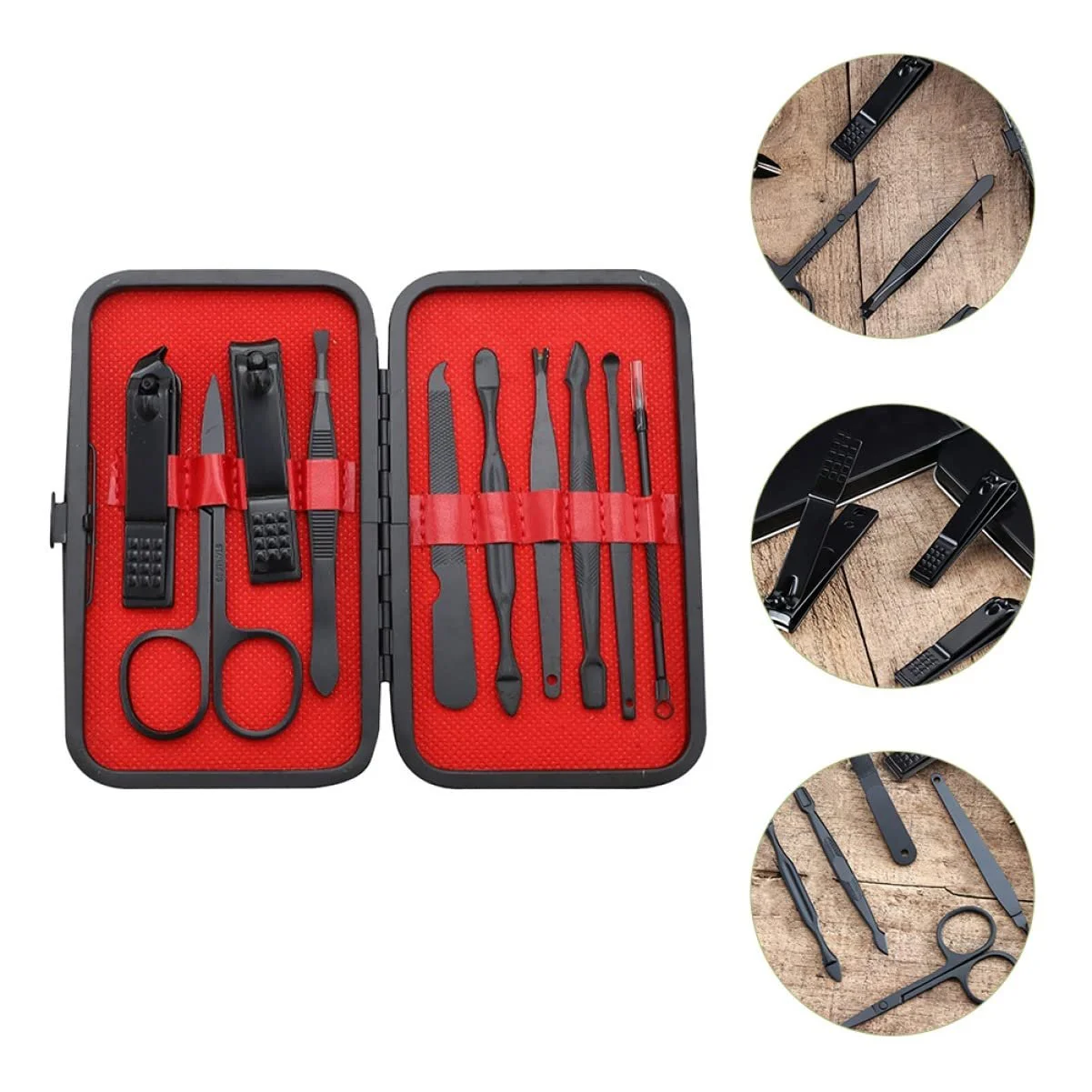 Набор для маникюра CALLARON Кусачки и ножницы для ногтей пальцев рук и ног, включая инструменты для ухода за педикюром, компактные и прочные для путешествий и повседневного использования, фото №4