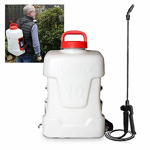 Акумуляторний ранцевий обприскувач HECHT Strong Pressure 10.8 В 2.5 А·год 10 л 4 форсунки 2.5 бар 50 см - Фото 1