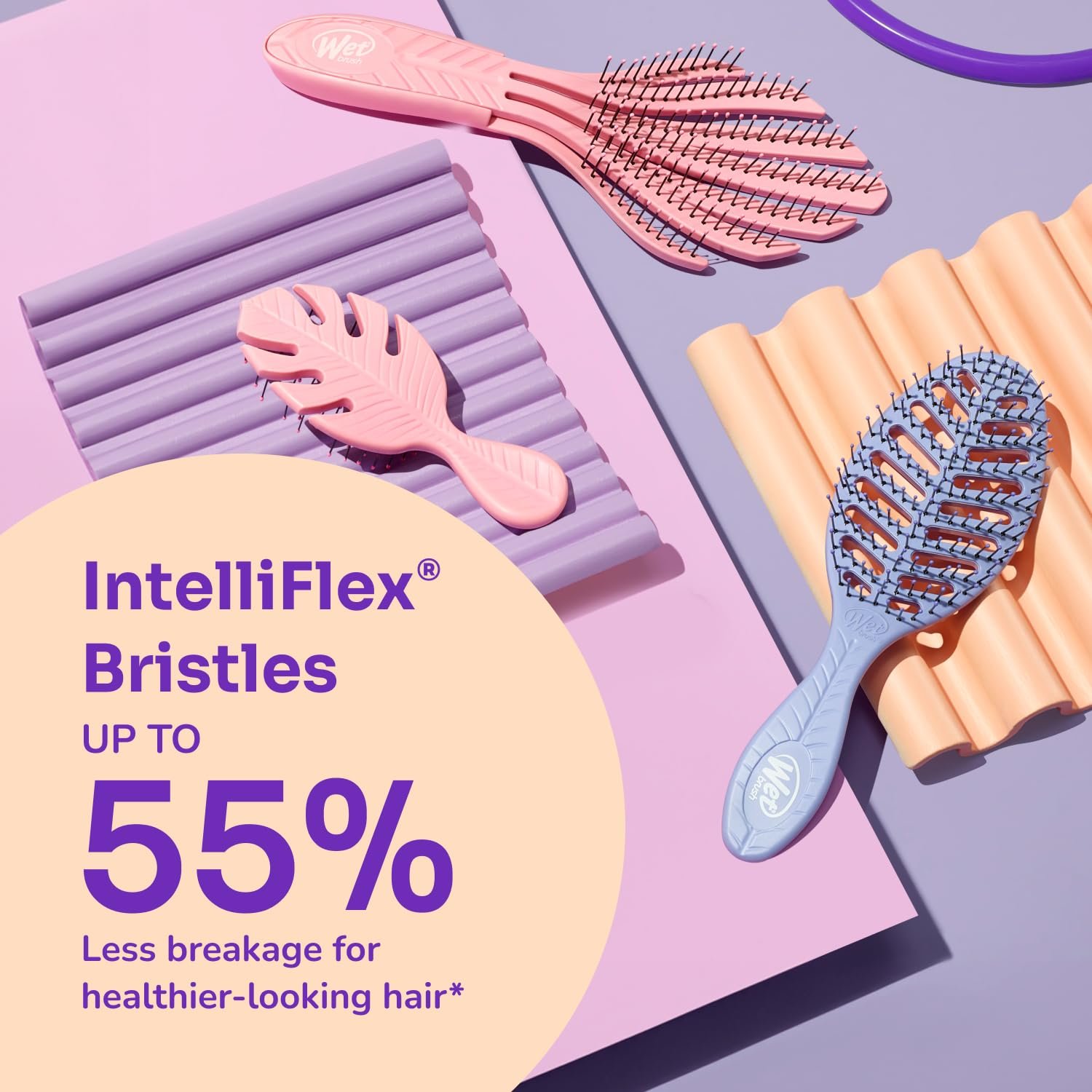 Щітка для волосся Wet Brush Go Green Curl Detangler з м'якою щетиною Intelliflex для всіх типів кучерів, зроблена з рослинного пластику, фото №5
