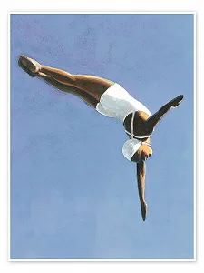 Постер Sarah Morrissette Tower Jumping 50 x 70 см синий - Фото 1