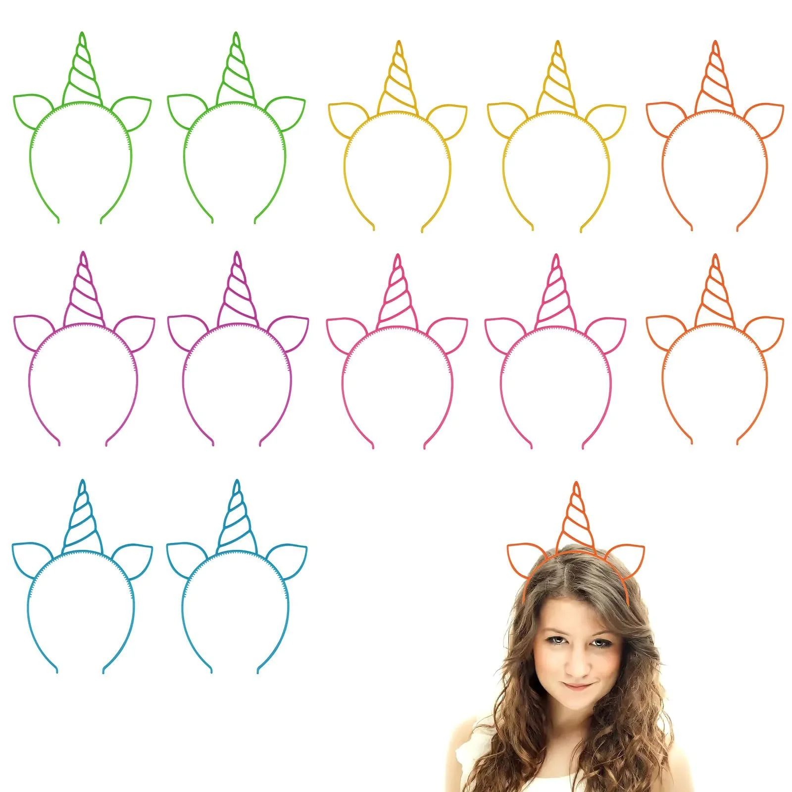 Обруч на голову Ріг Єдинорога Дитячий, фото №1