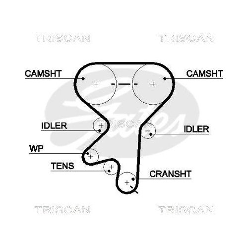 Комплект ременя ГРМ TRISCAN 8647 24017 для OPEL VAUXHALL, фото №2