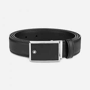 Ремінь MONTBLANC Sartorial Шкіра Saffiano Чорний регульований розмір 114421 - Фото 1
