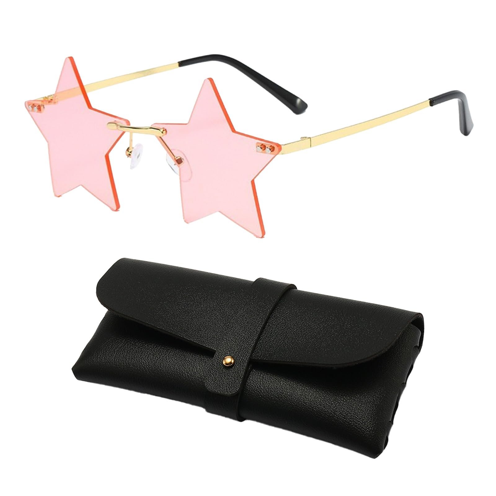 Сонцезахисні окуляри Зірка ASFWAGQ Прозорі рожеві, фото №1
