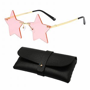 Сонцезахисні окуляри Зірка ASFWAGQ Прозорі рожеві - Фото 1